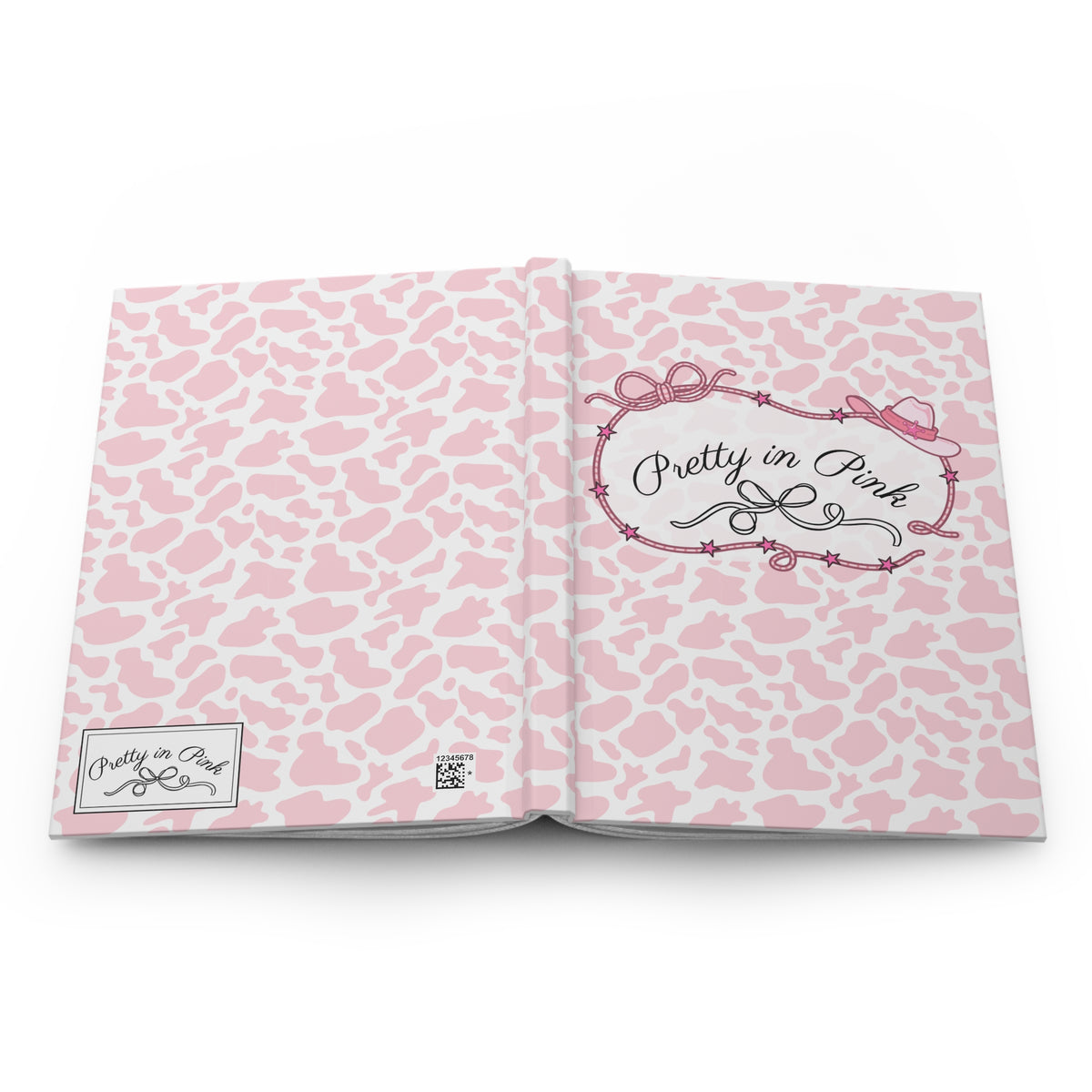 Pretty in Pink Cow Hardcover Journal