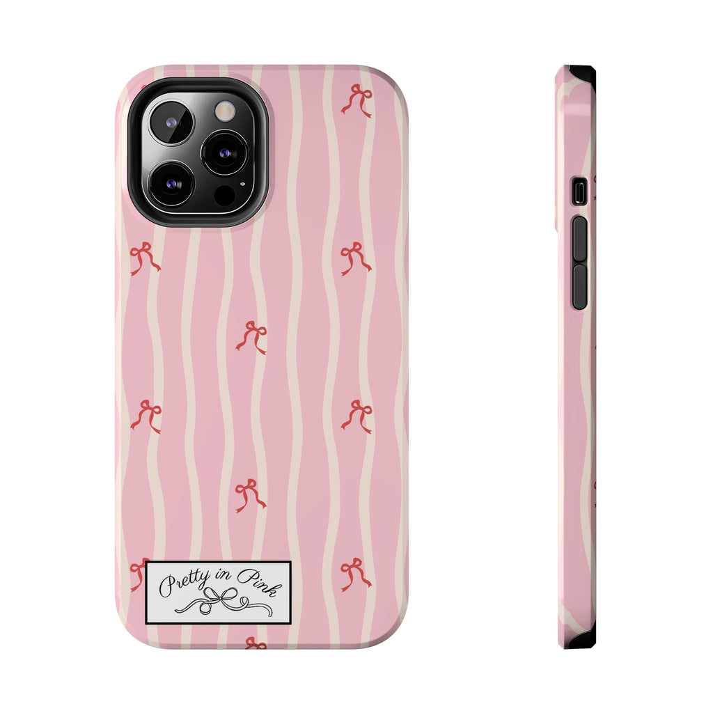 Pretty in Pink Striped Phone Case