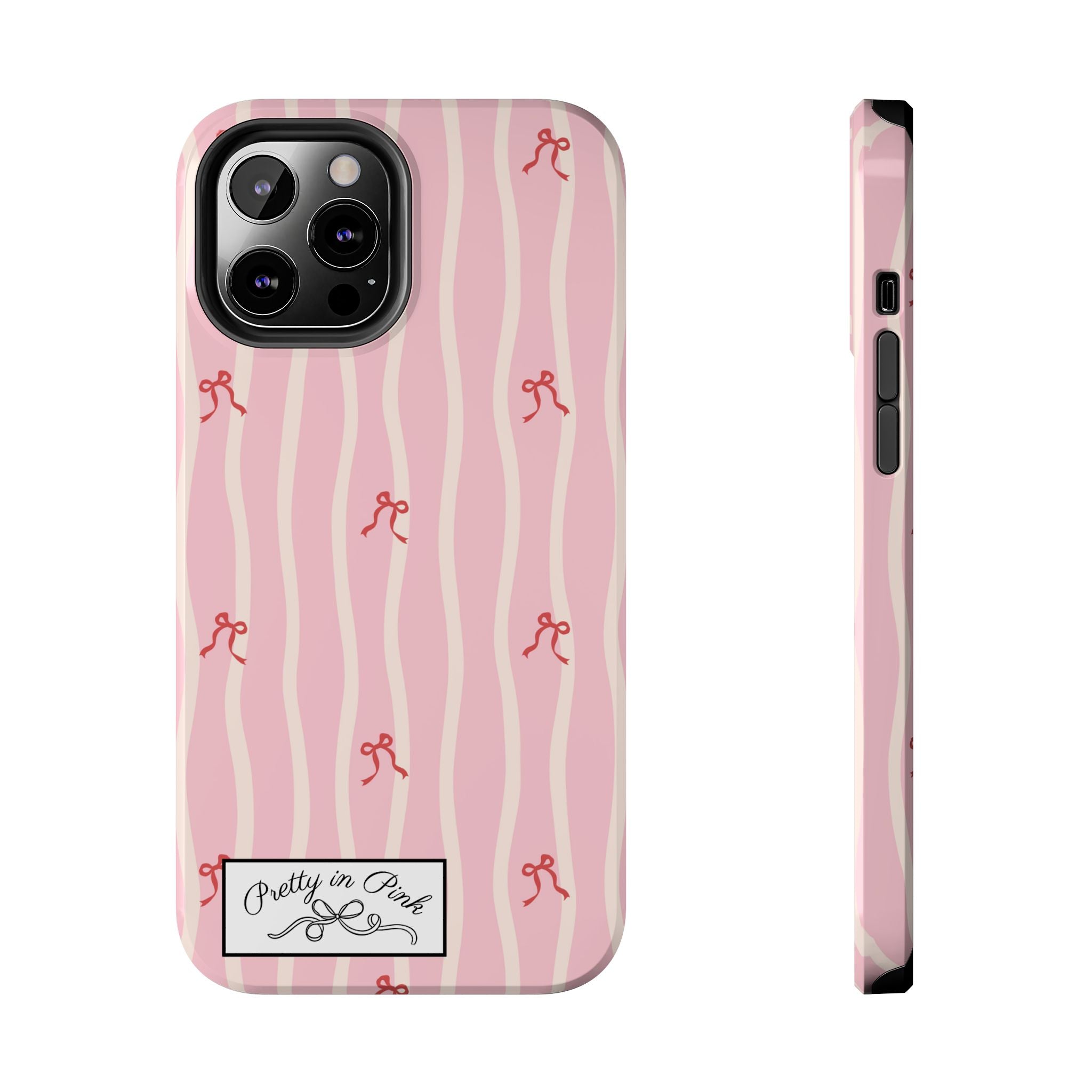 Pretty in Pink Striped Phone Case