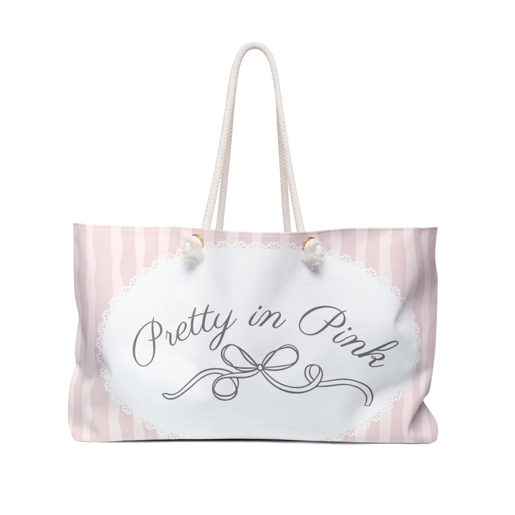 Pretty in Pink Lace Weekender Bag