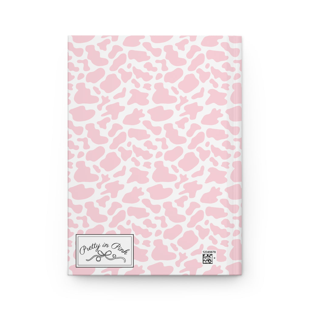 Pretty in Pink Cow Hardcover Journal