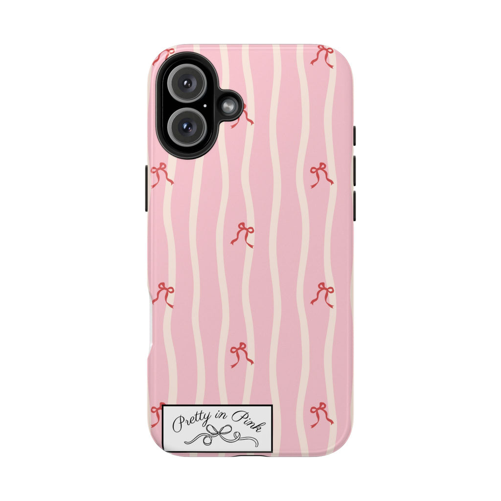 Pretty in Pink Striped Phone Case