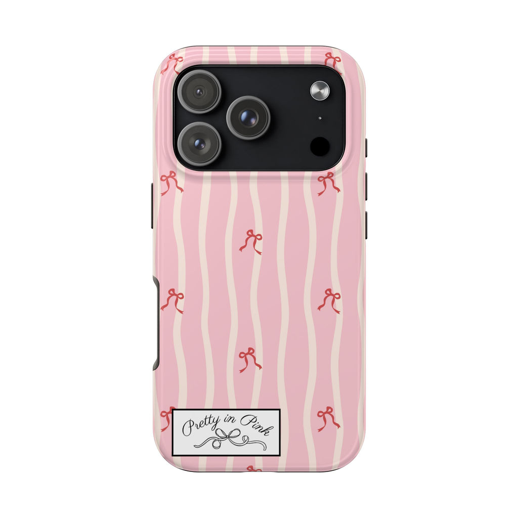 Pretty in Pink Striped Phone Case
