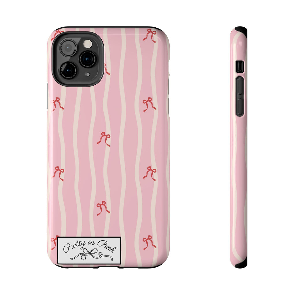 Pretty in Pink Striped Phone Case