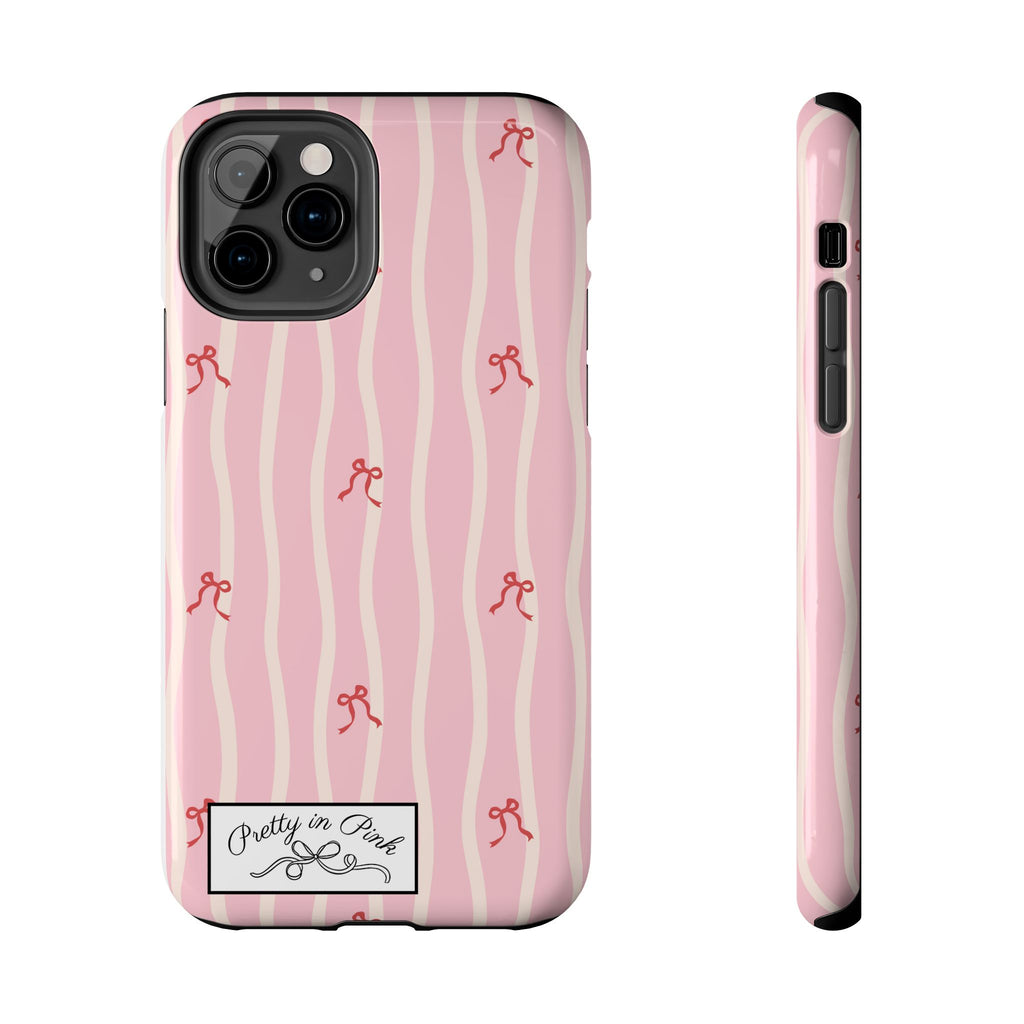 Pretty in Pink Striped Phone Case