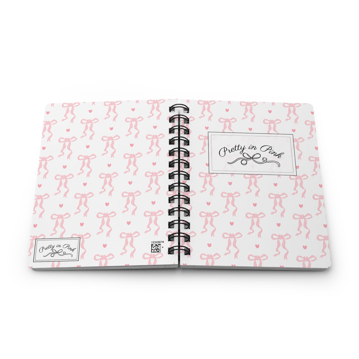 Pretty in Pink Bow Spiral Notebook