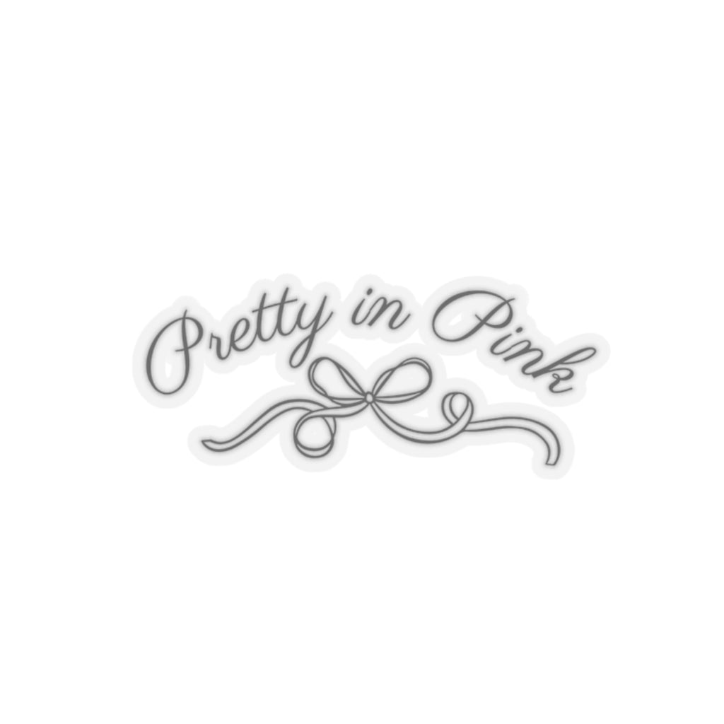 Pretty in Pink logo Sticker — Black
