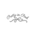 Pretty in Pink logo Sticker — Black