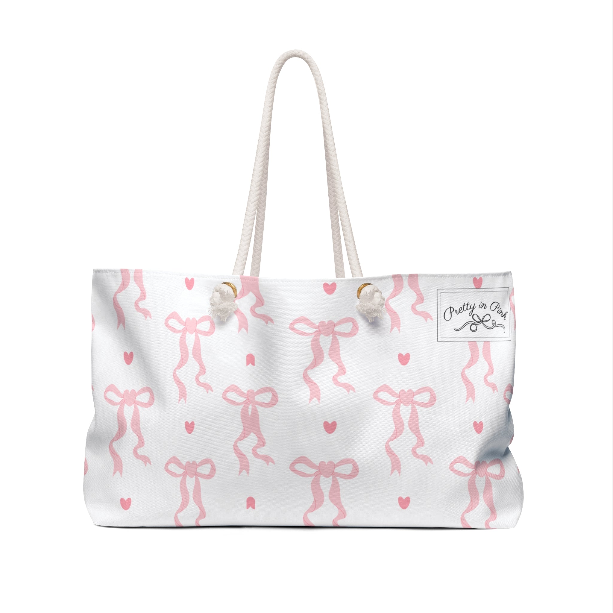 Pretty in Pink Bow Weekender Bag