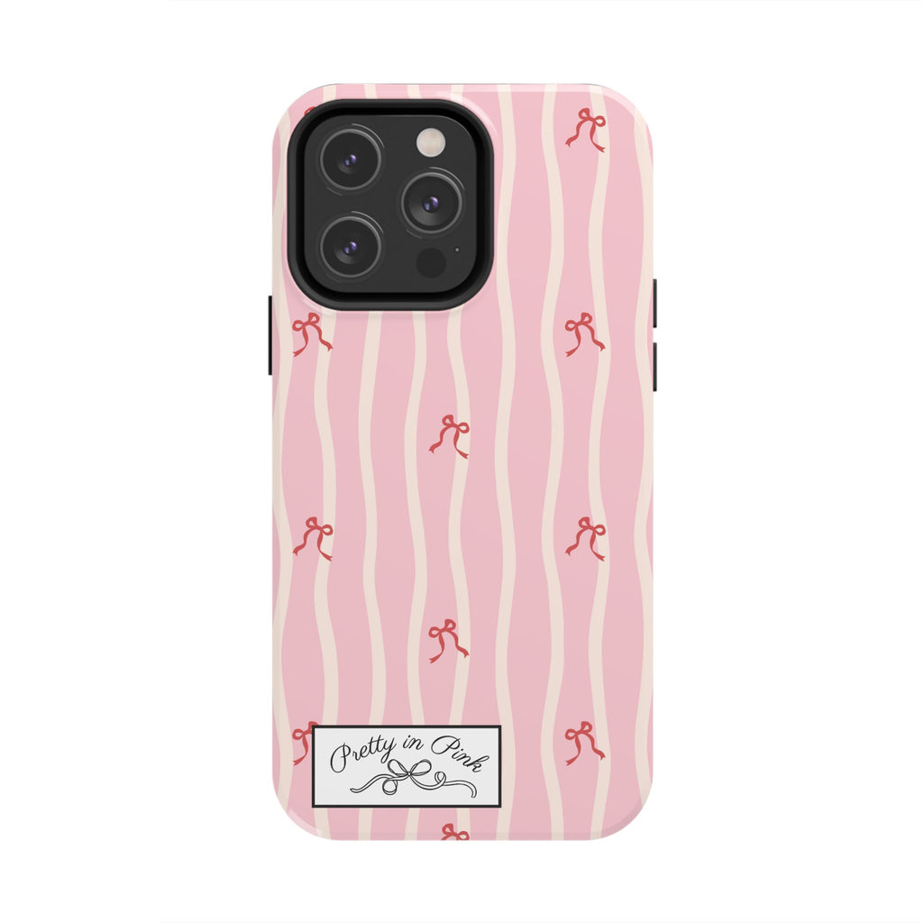 Pretty in Pink Striped Phone Case