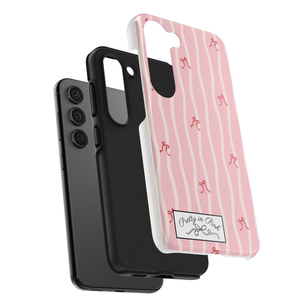 Pretty in Pink Striped Phone Case