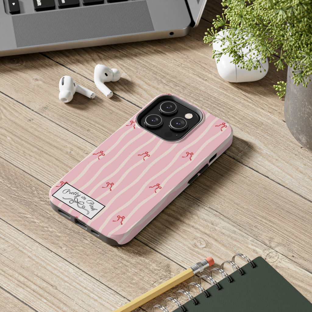 Pretty in Pink Striped Phone Case