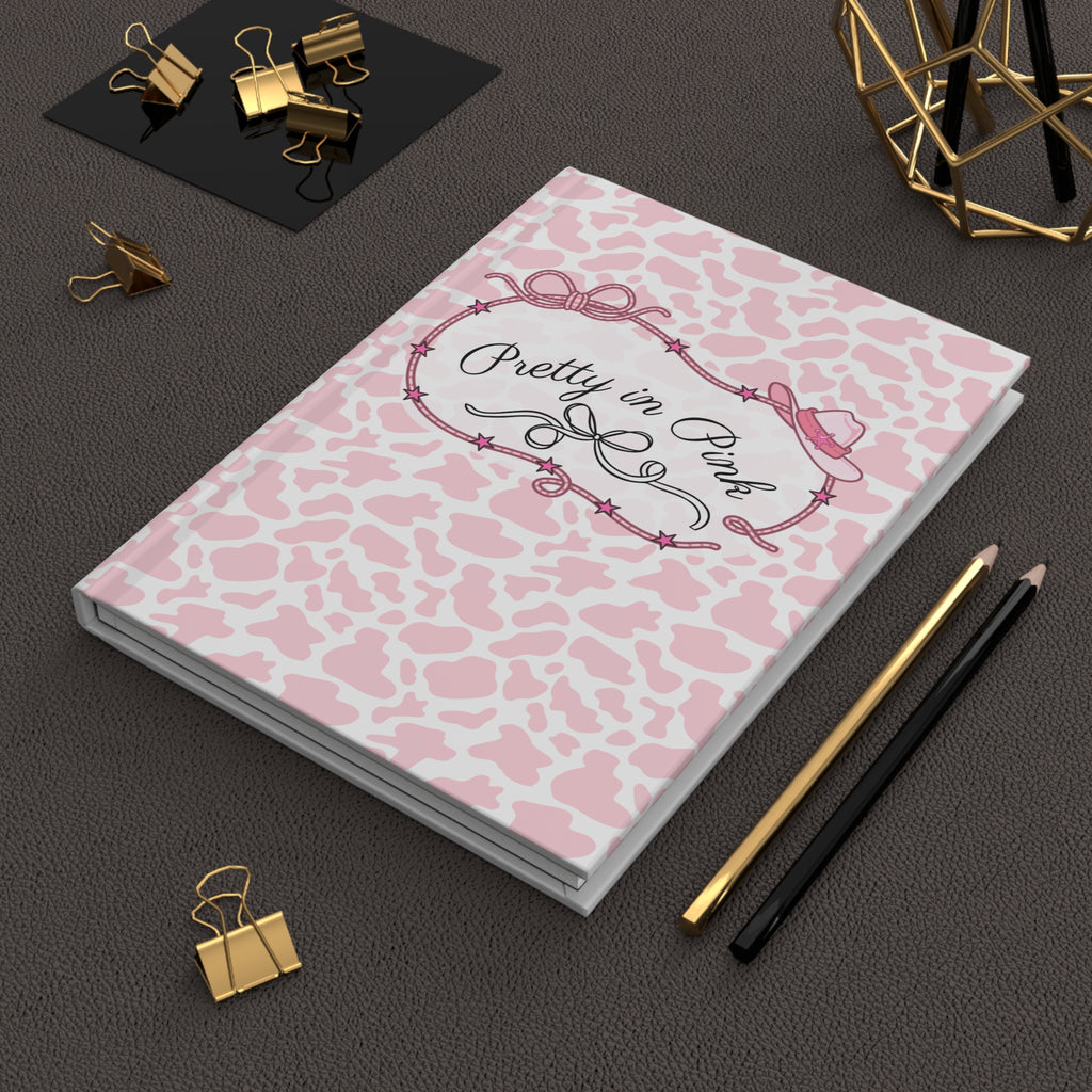 Pretty in Pink Cow Hardcover Journal