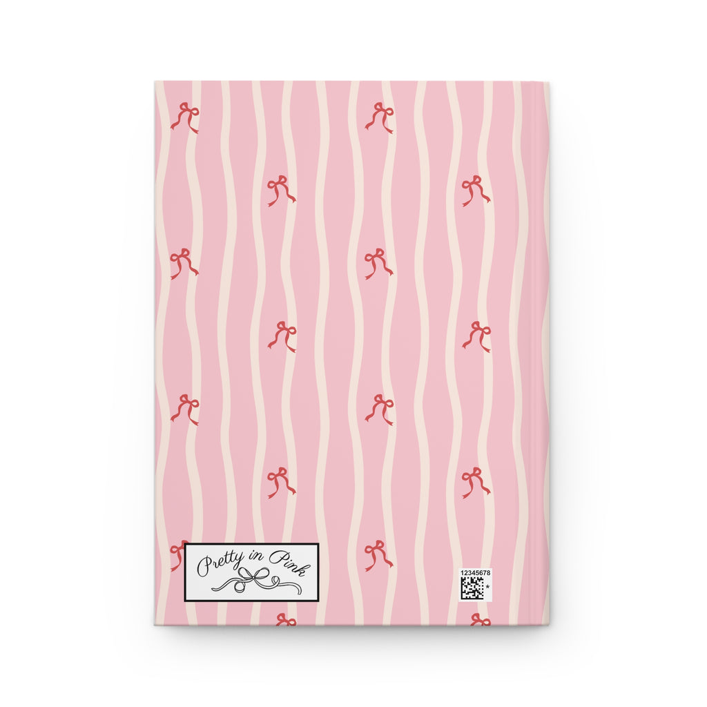 Pretty in Pink Striped Hardcover Journal