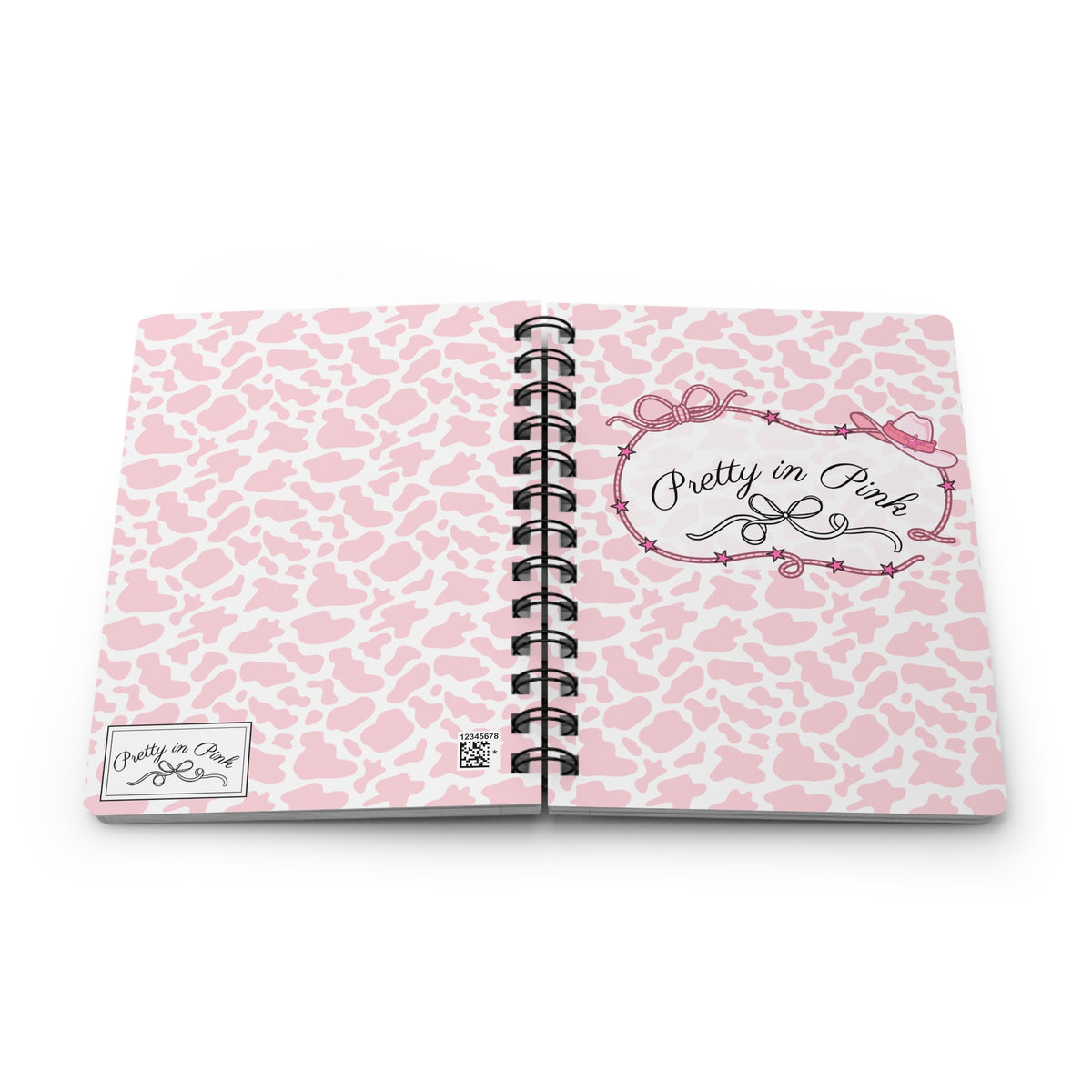 Pretty in Pink Cow Spiral Notebook