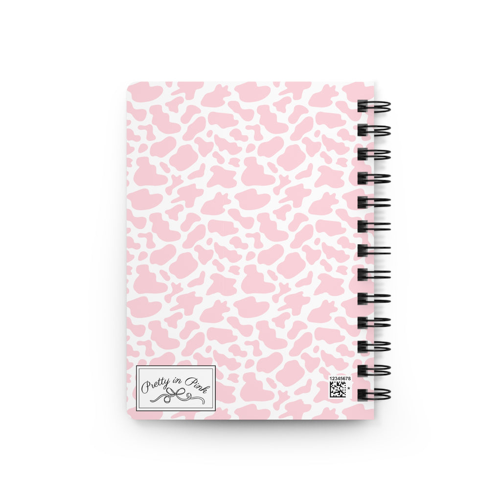 Pretty in Pink Cow Spiral Notebook