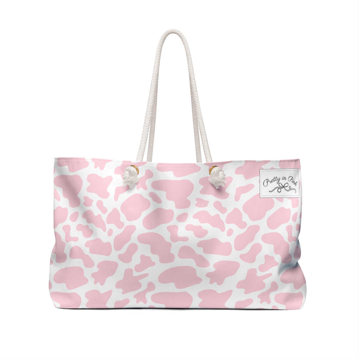 Pretty in Pink Cow Weekender Bag