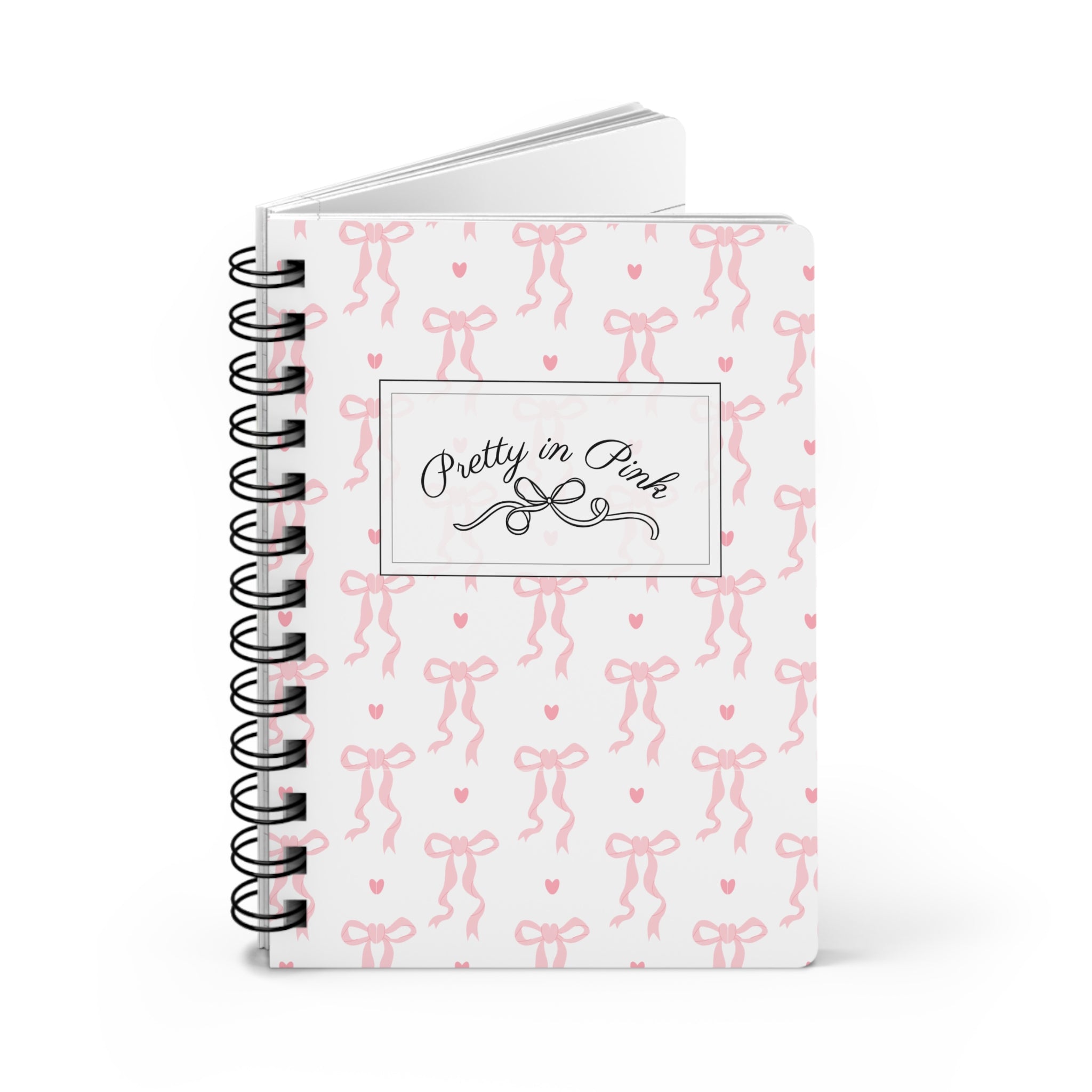 Pretty in Pink Bow Spiral Notebook