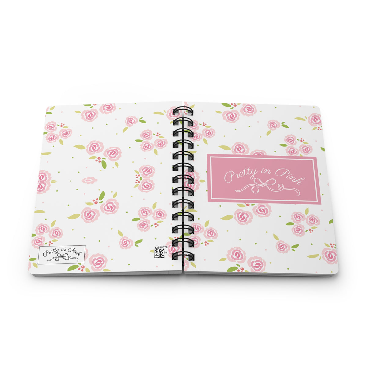 Pretty in Pink Floral Spiral Notebook