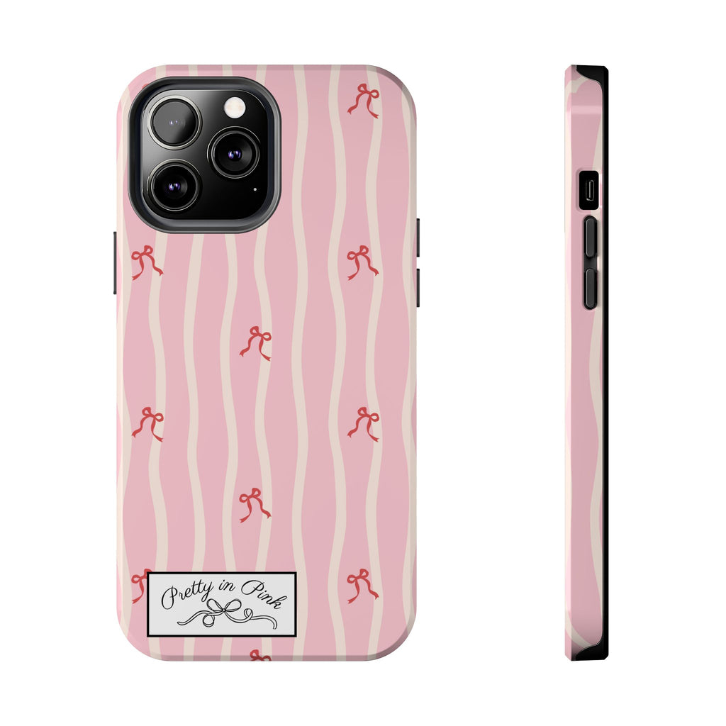 Pretty in Pink Striped Phone Case