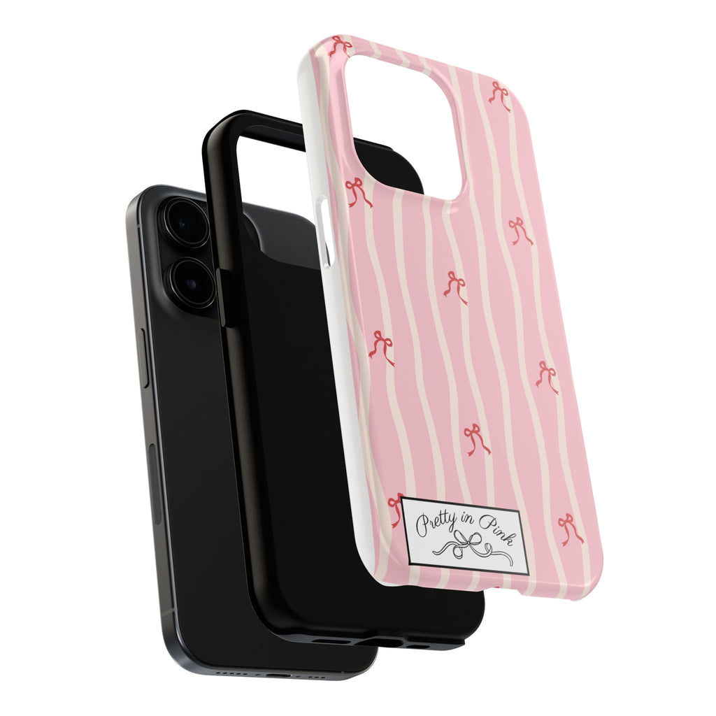 Pretty in Pink Striped Phone Case