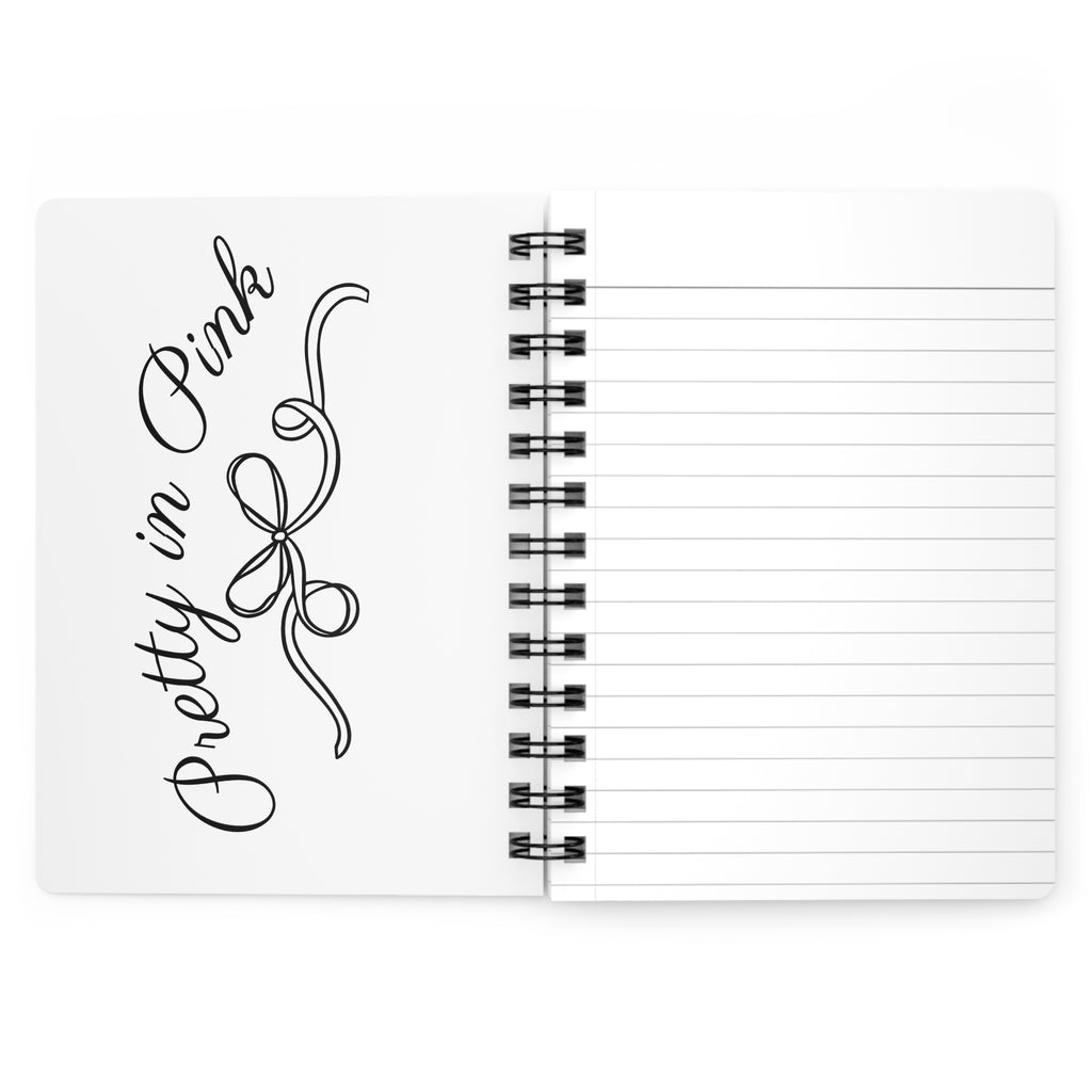Pretty in Pink Striped Spiral Notebook