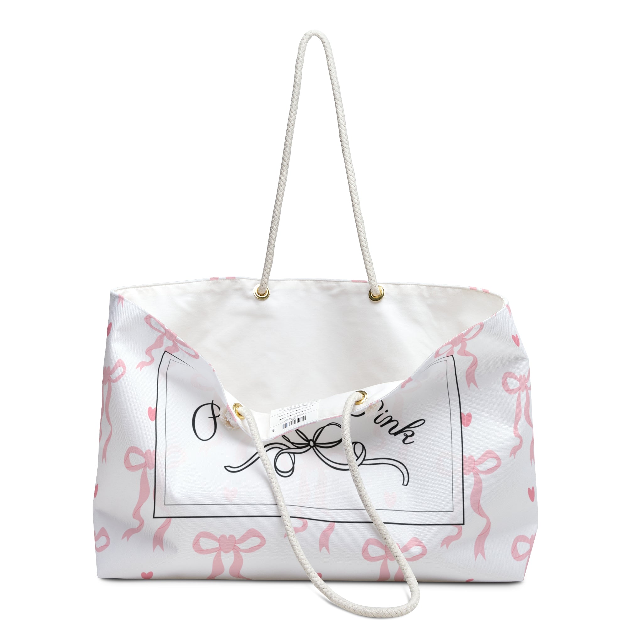 Pretty in Pink Bow Weekender Bag
