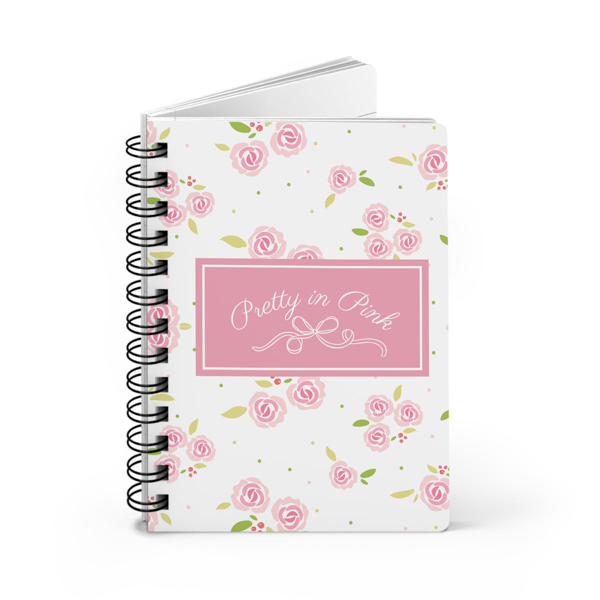 Pretty in Pink Floral Spiral Notebook