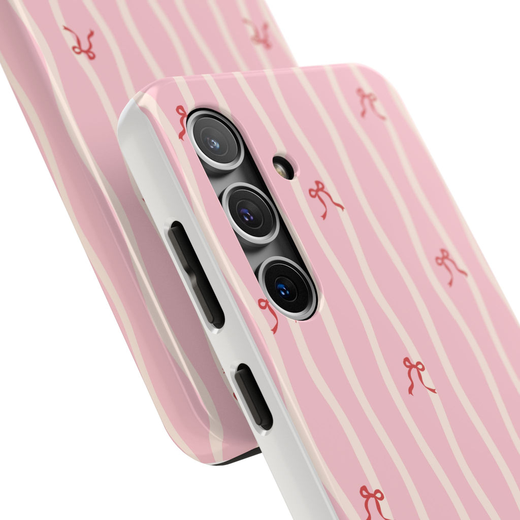 Pretty in Pink Striped Phone Case