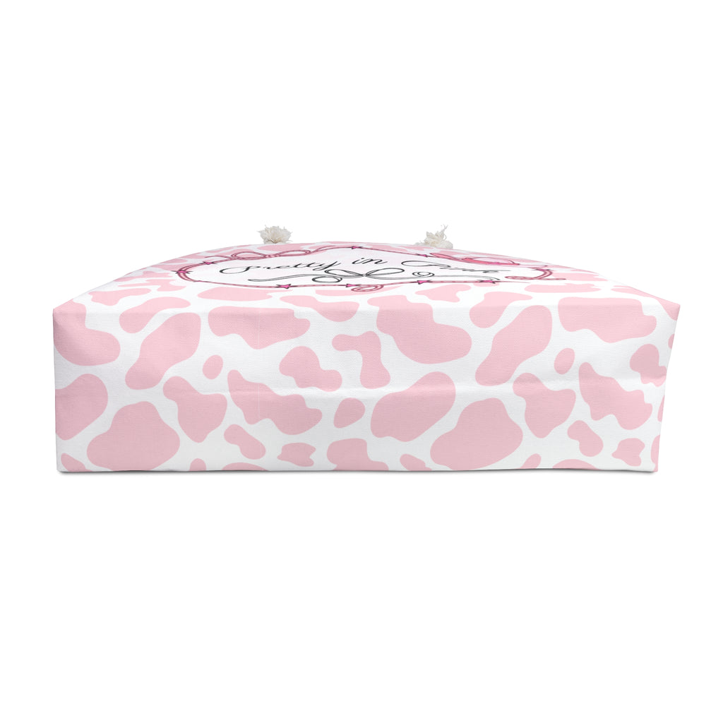 Pretty in Pink Cow Weekender Bag