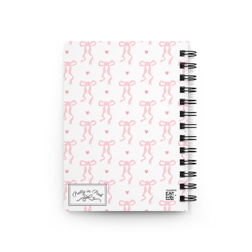 Pretty in Pink Bow Spiral Notebook