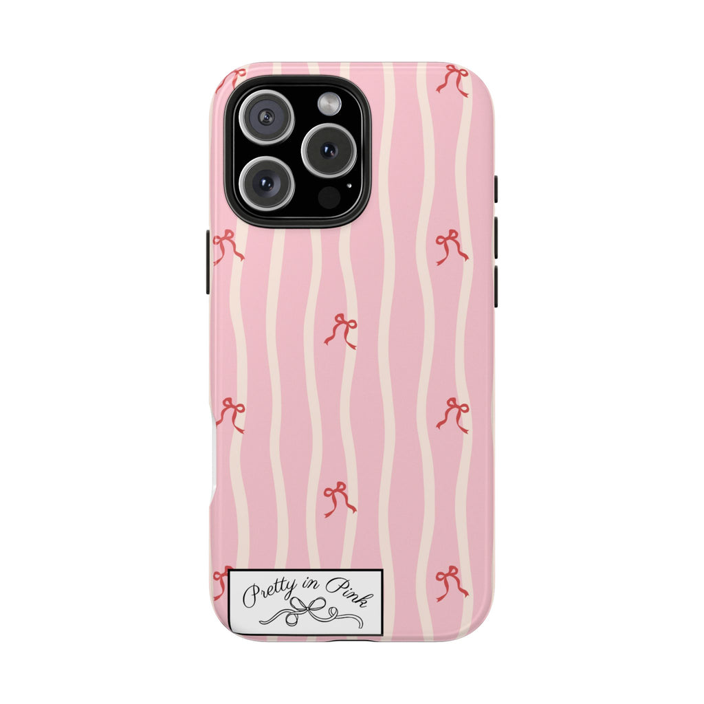 Pretty in Pink Striped Phone Case