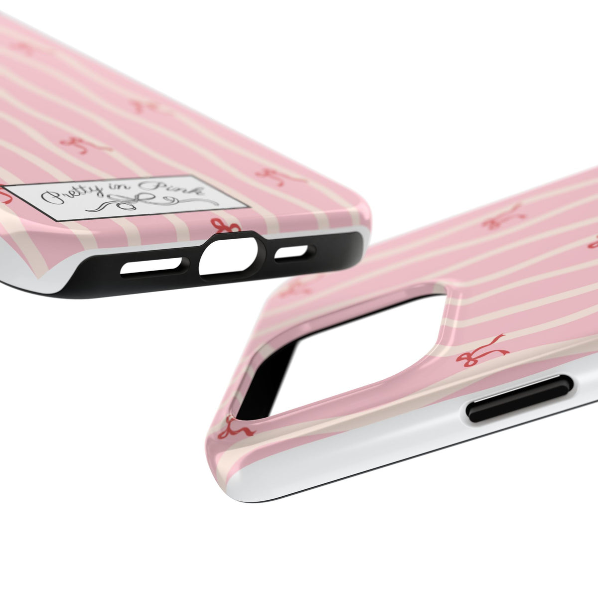 Pretty in Pink Striped Phone Case