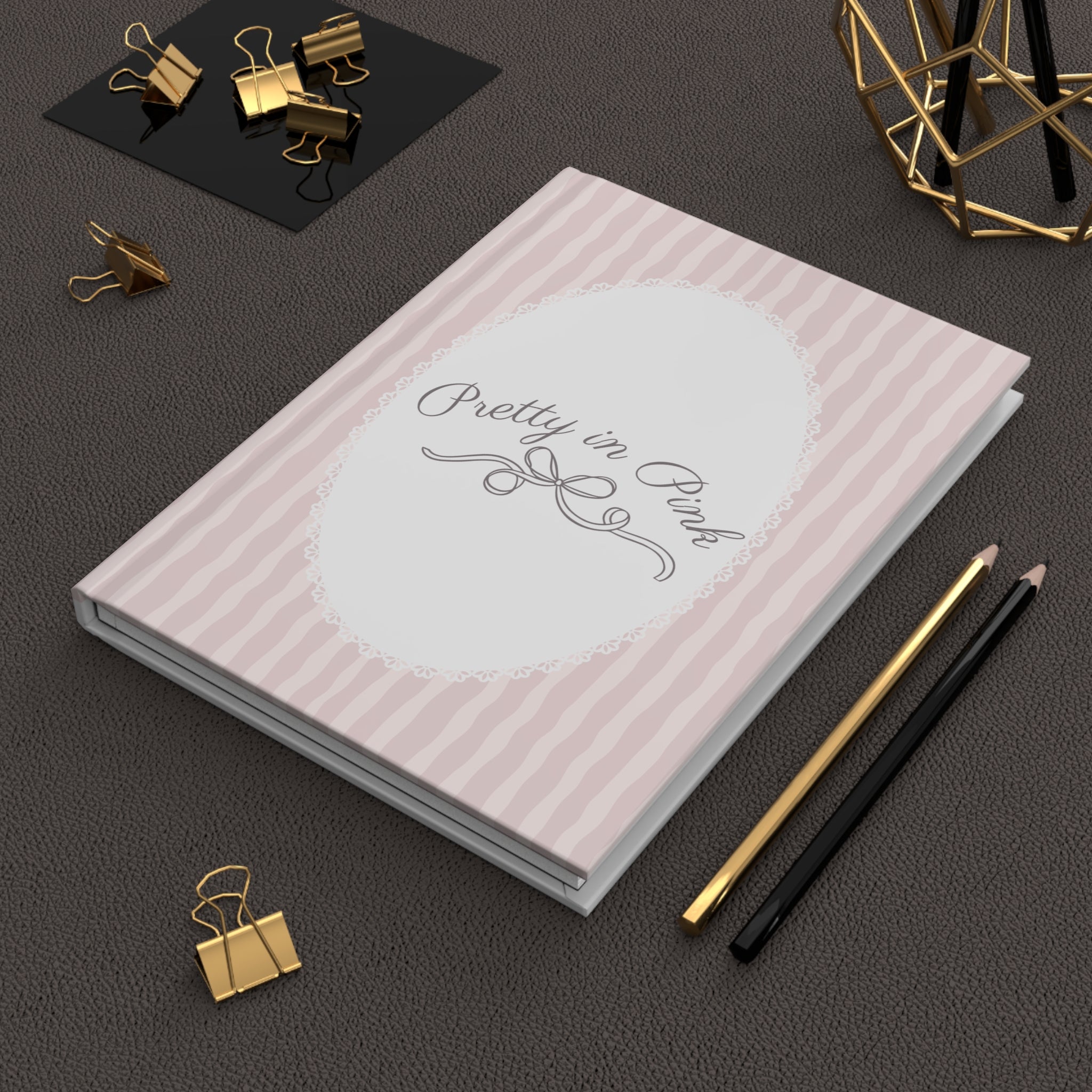 Pretty in Pink Lace Hardcover Journal