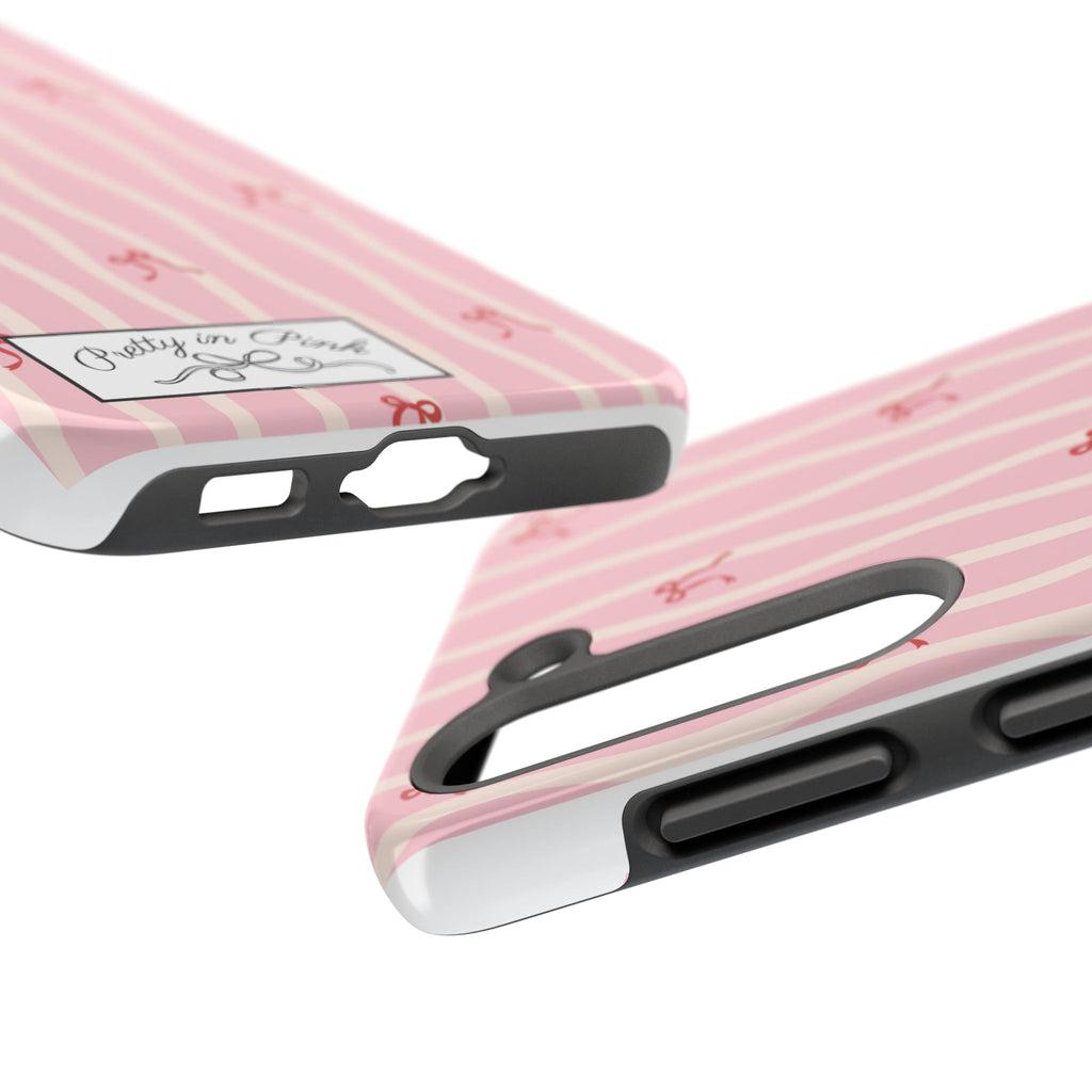 Pretty in Pink Striped Phone Case