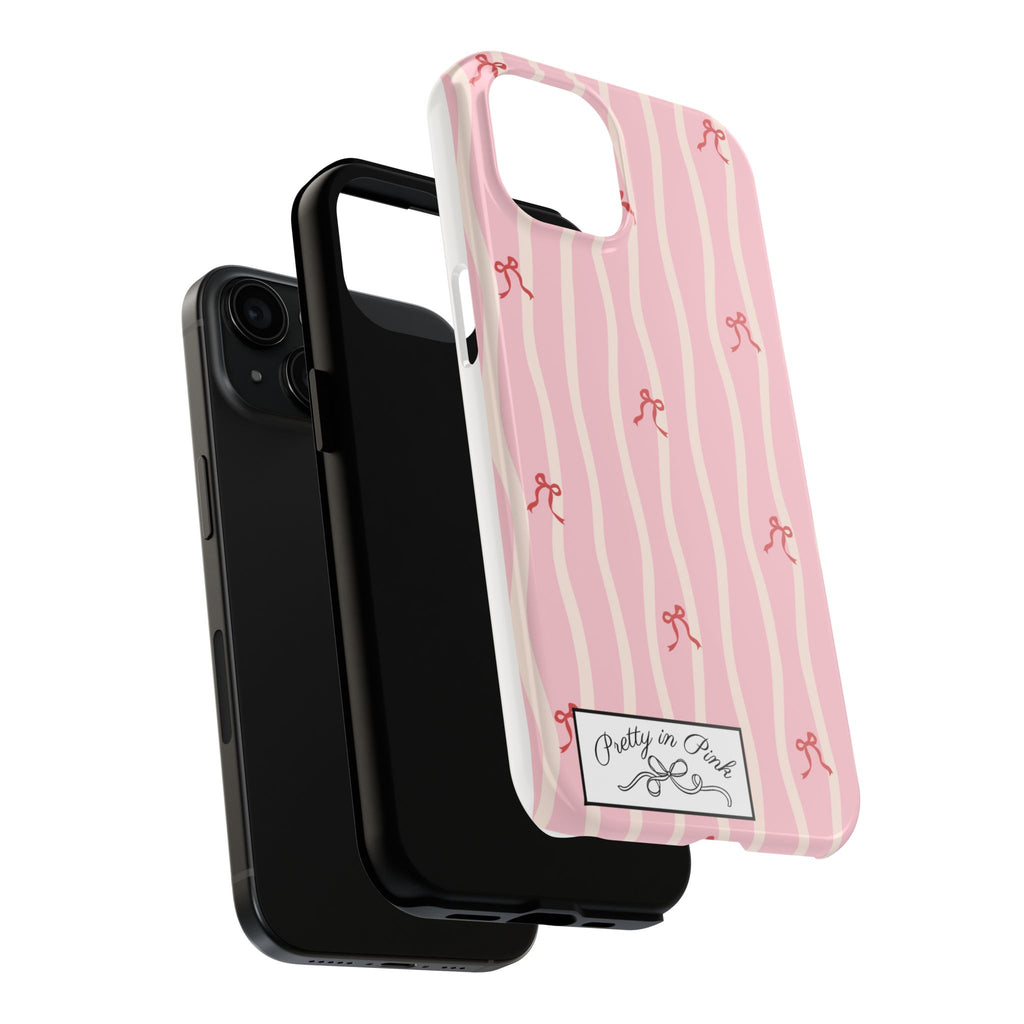 Pretty in Pink Striped Phone Case