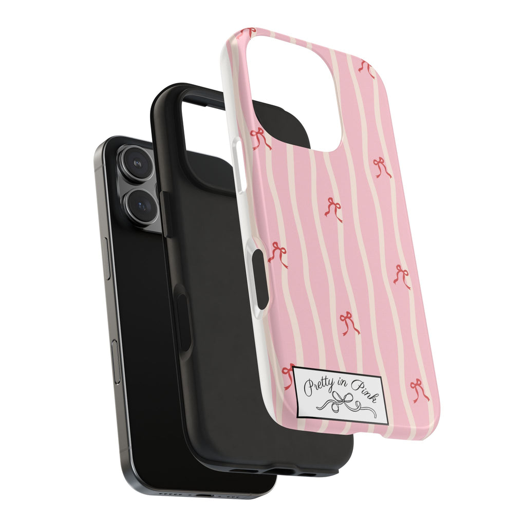 Pretty in Pink Striped Phone Case
