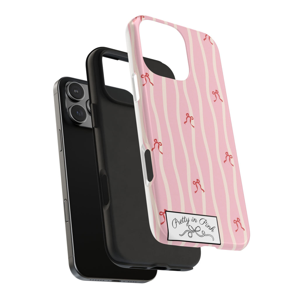 Pretty in Pink Striped Phone Case