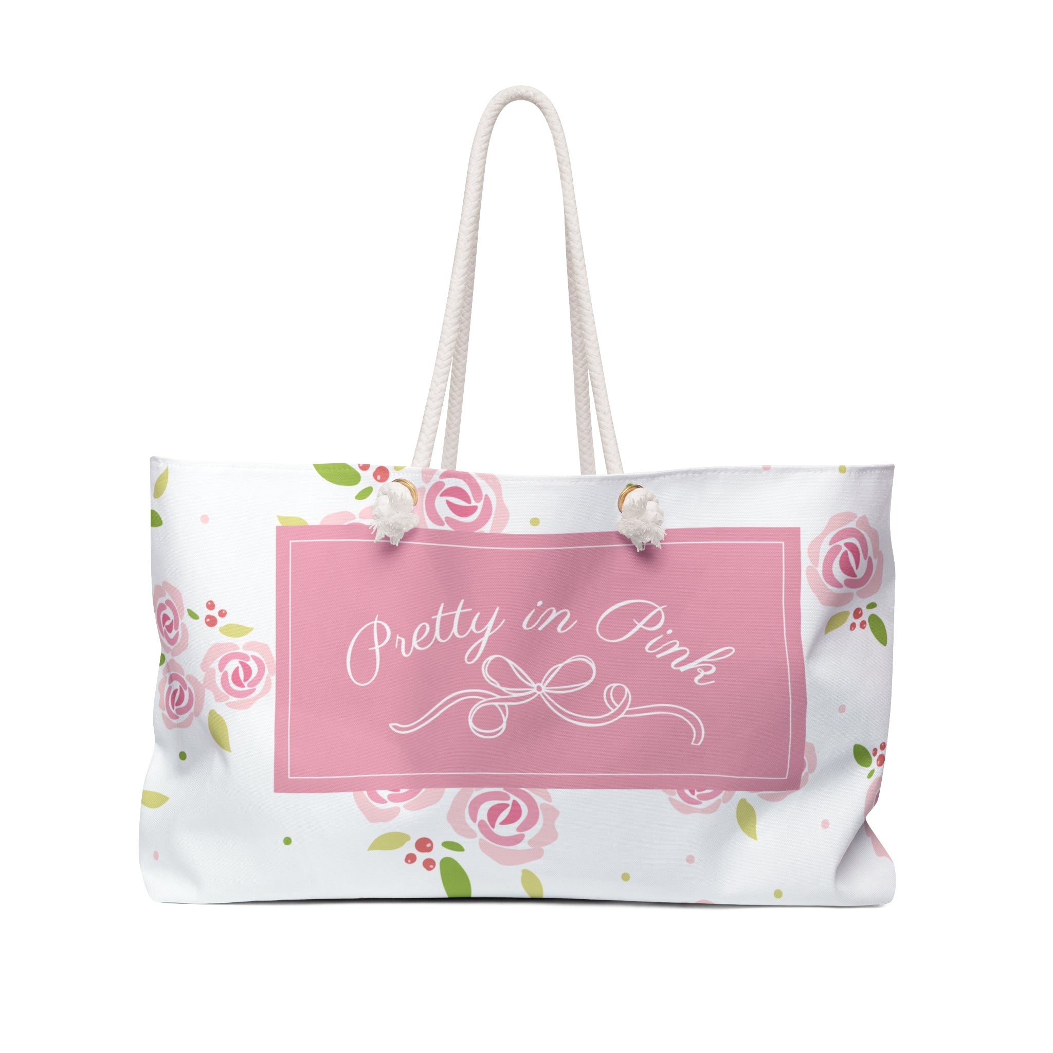 Pretty in Pink Floral Weekender Bag