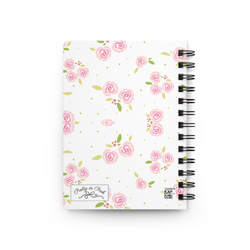 Pretty in Pink Floral Spiral Notebook