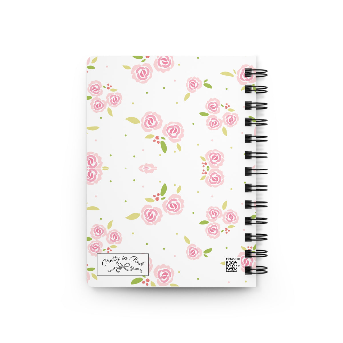 Pretty in Pink Floral Spiral Notebook