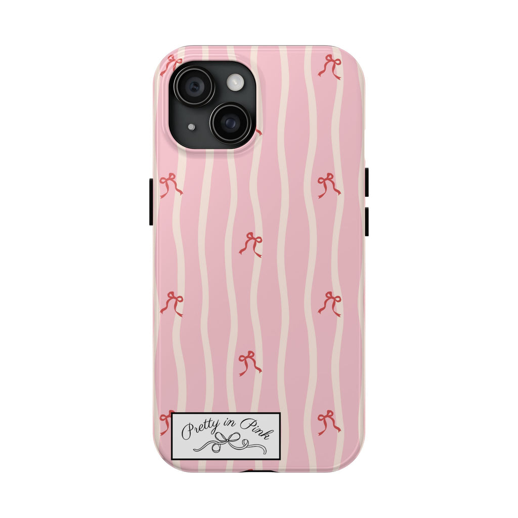 Pretty in Pink Striped Phone Case