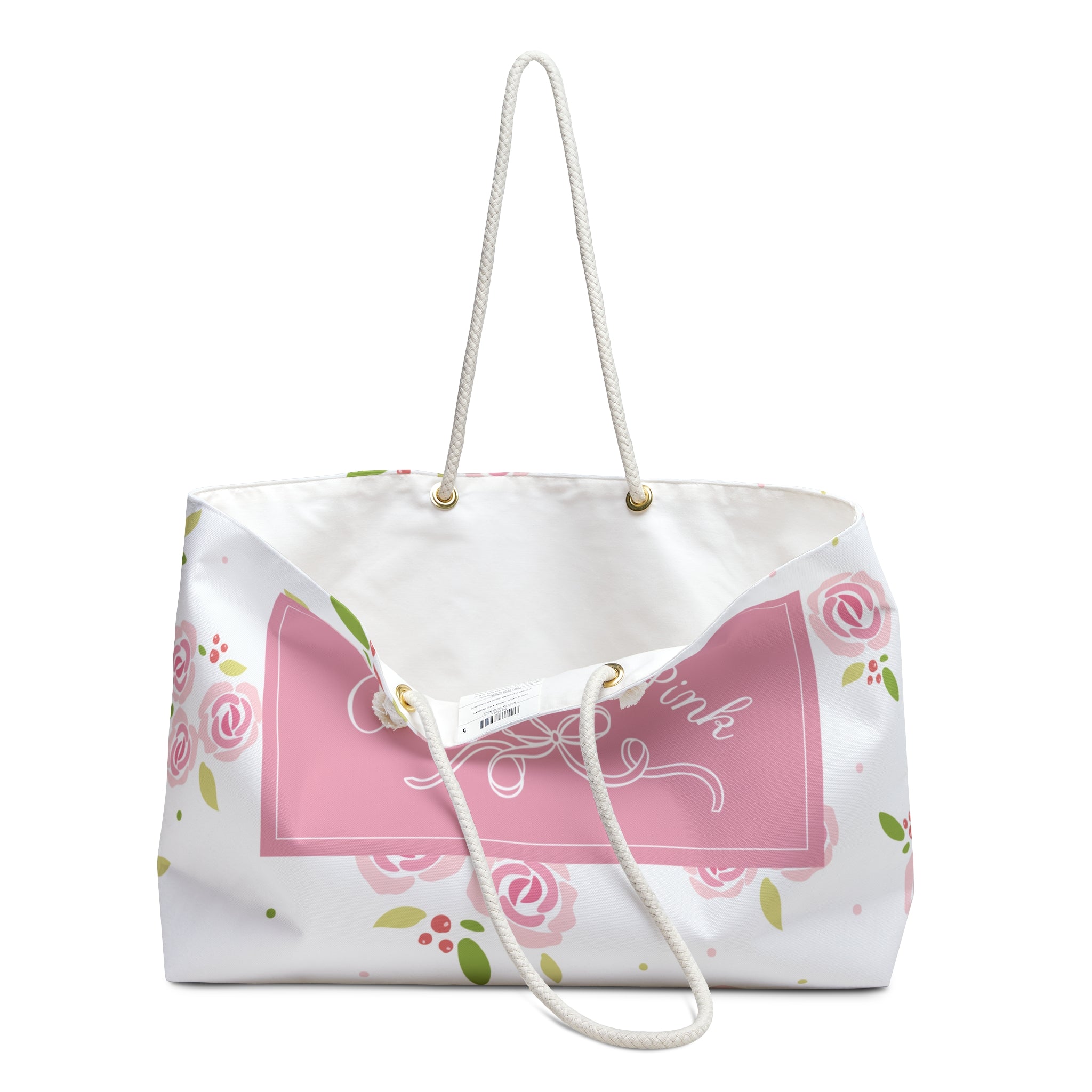Pretty in Pink Floral Weekender Bag
