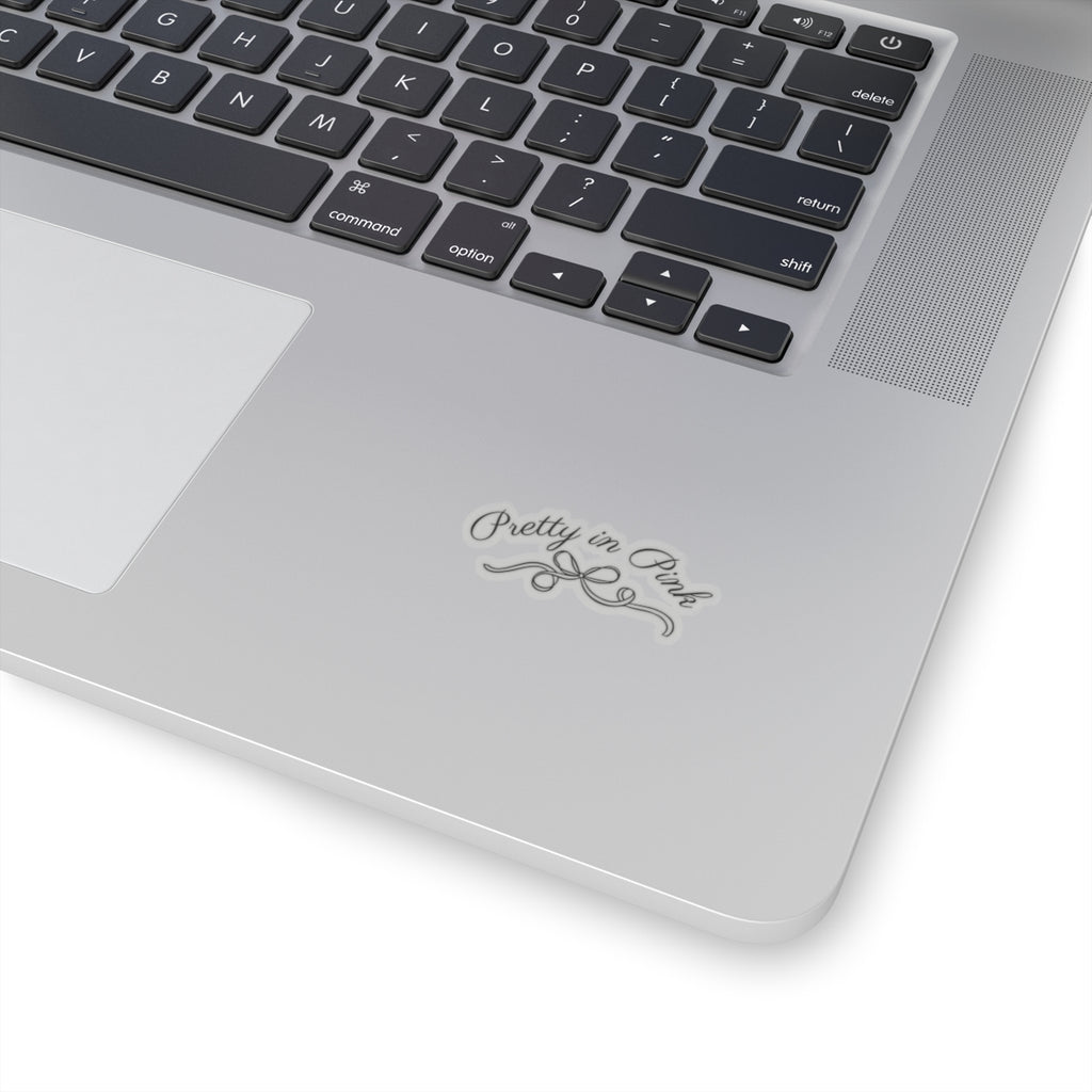 Pretty in Pink logo Sticker — Black