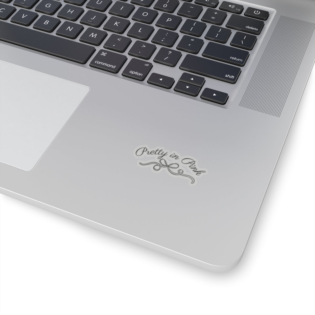 Pretty in Pink logo Sticker — Black
