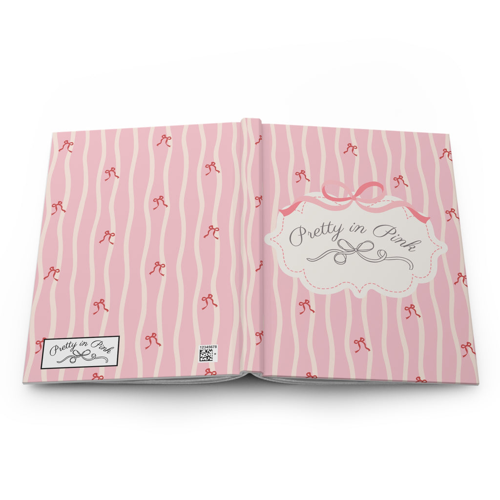 Pretty in Pink Striped Hardcover Journal