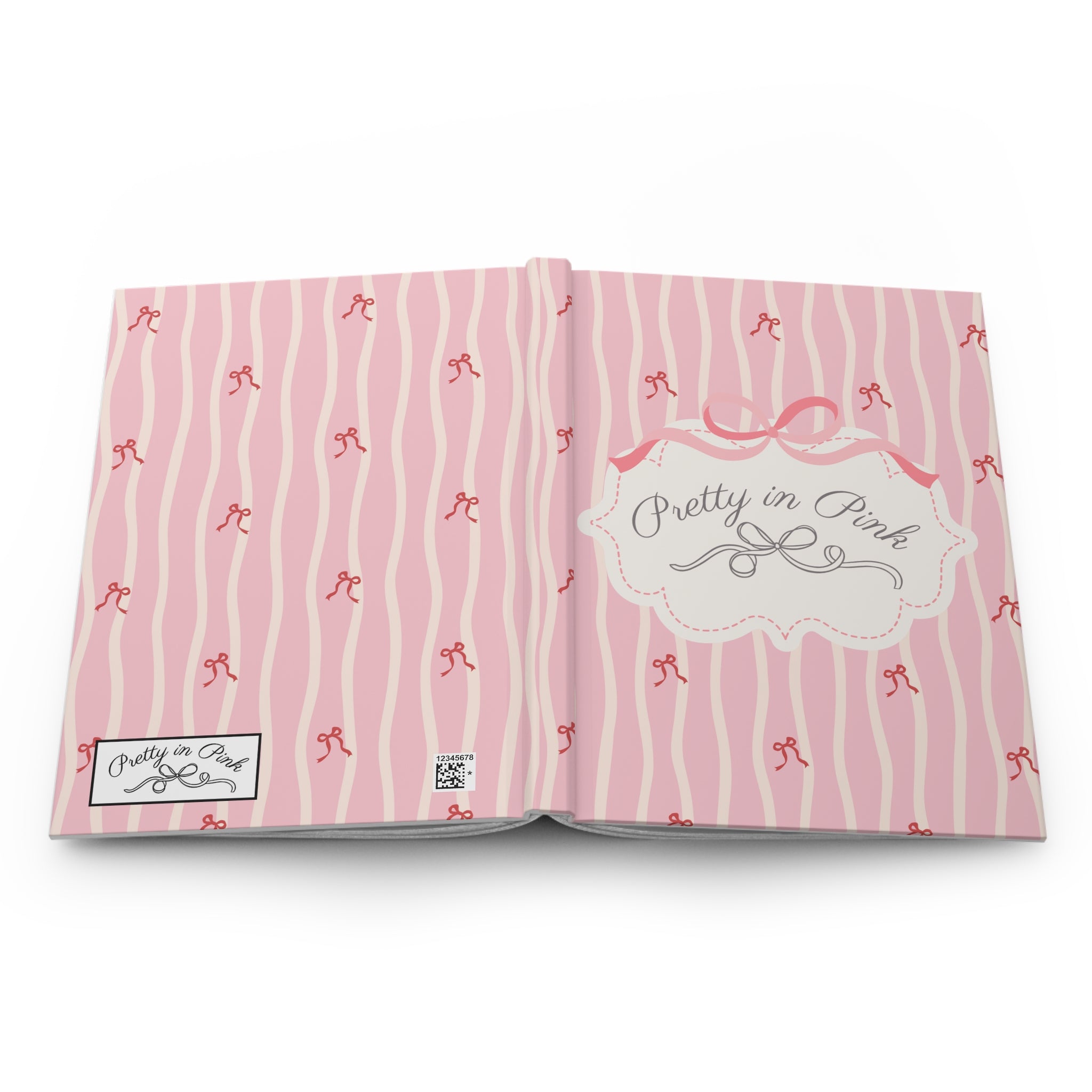 Pretty in Pink Striped Hardcover Journal
