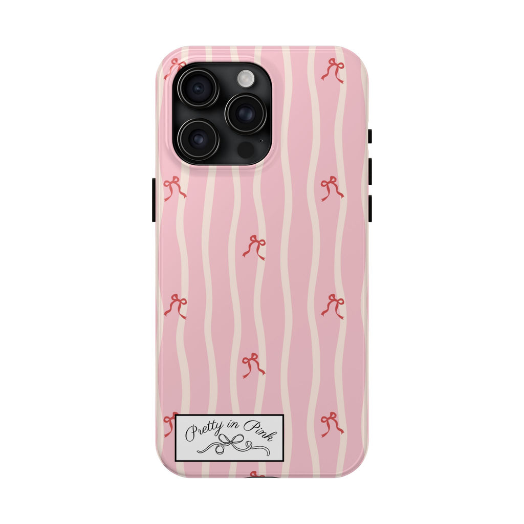 Pretty in Pink Striped Phone Case
