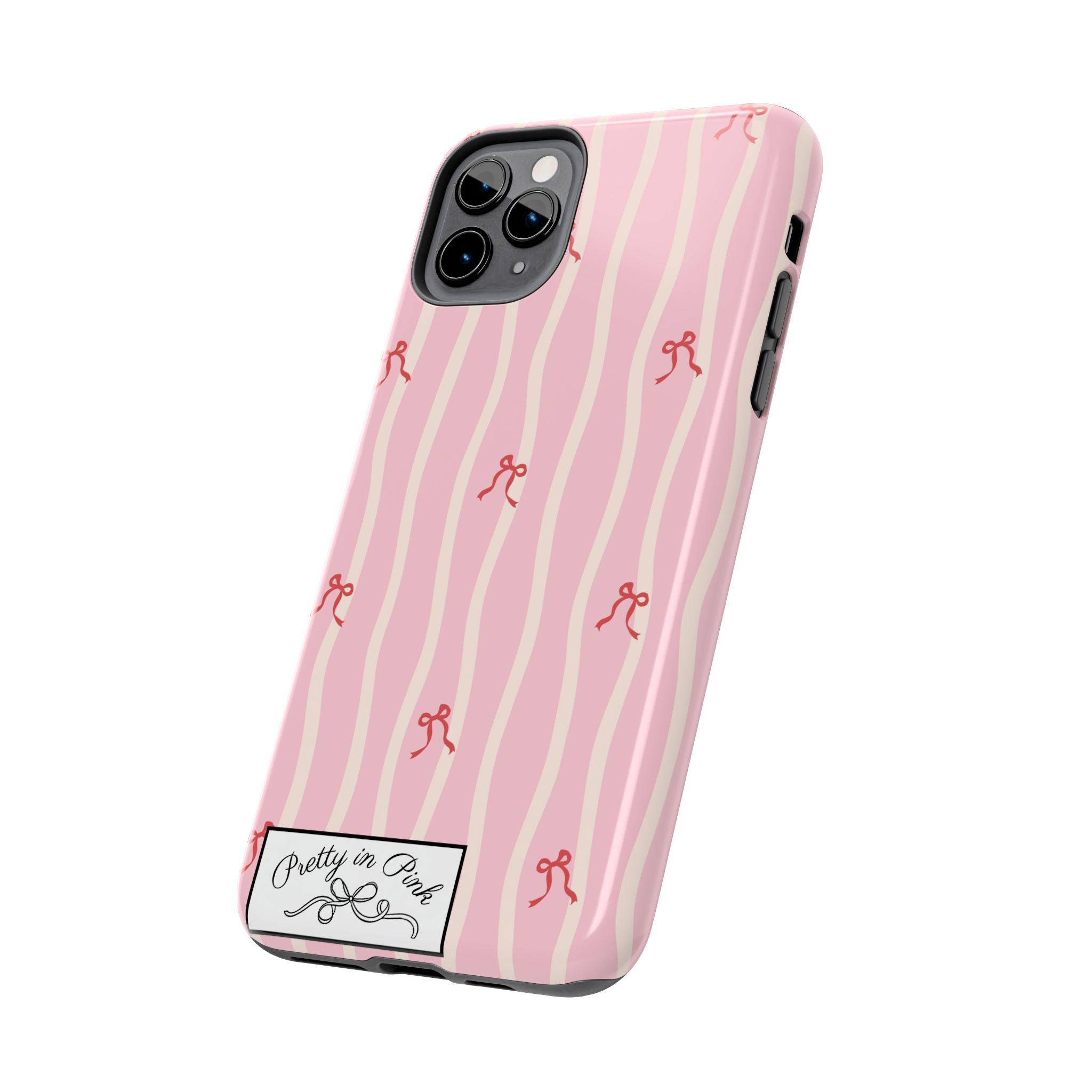 Pretty in Pink Striped Phone Case