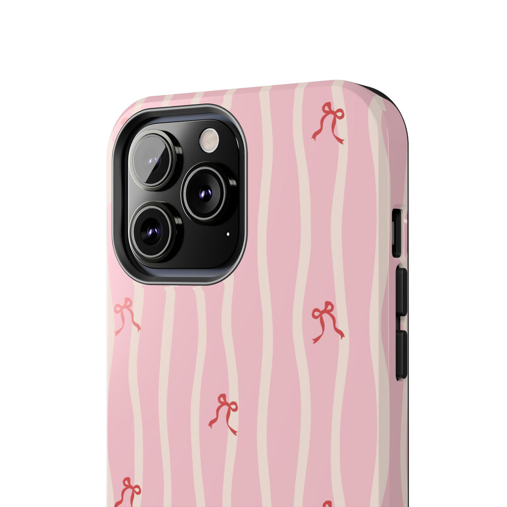 Pretty in Pink Striped Phone Case
